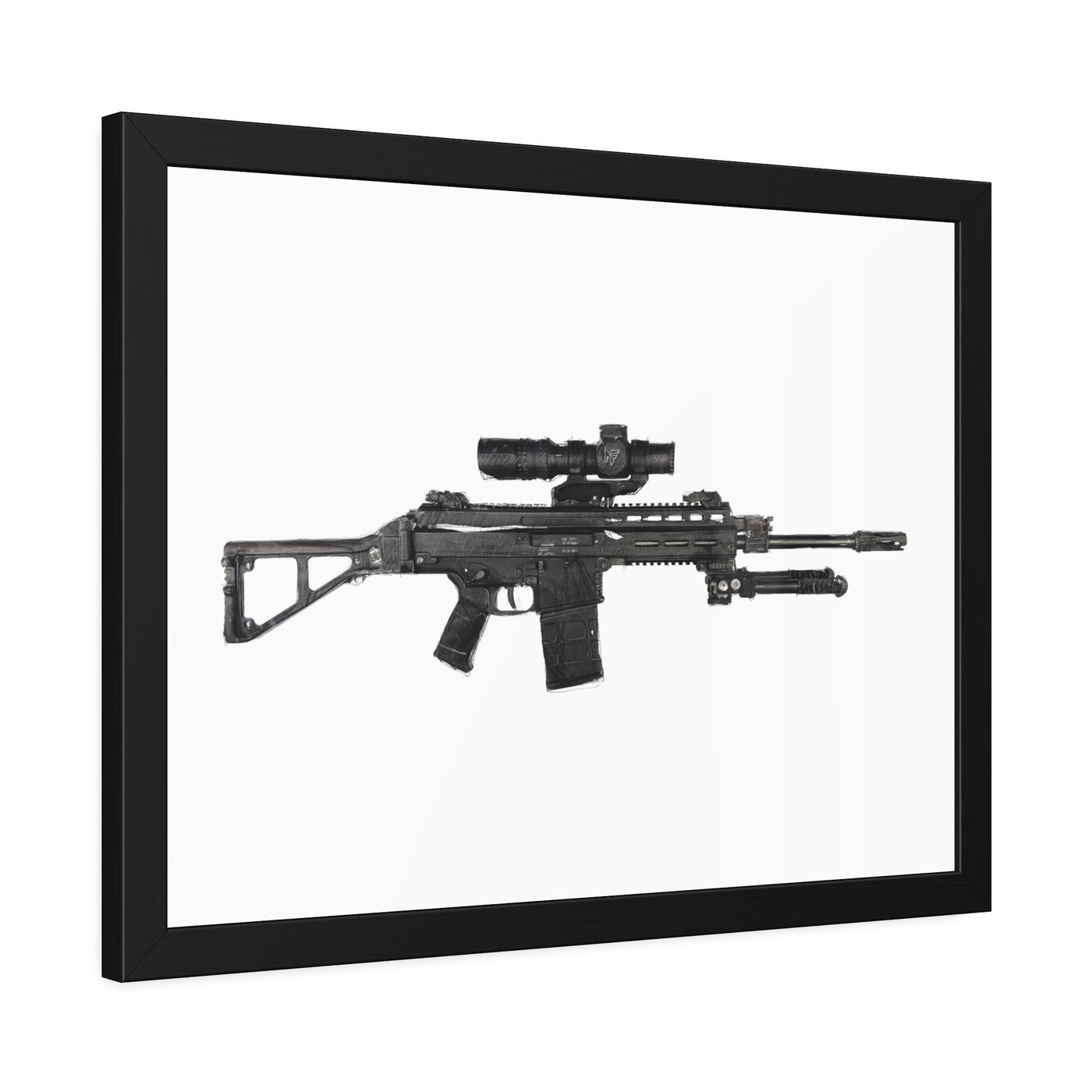 The Urban Sniper Painting - Just The Piece - Black Frame - Value Collection