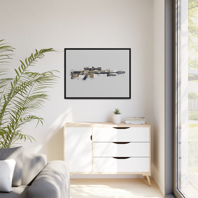 Socom Sniper Rifle Painting - Black Framed Wrapped Canvas - Value Collection