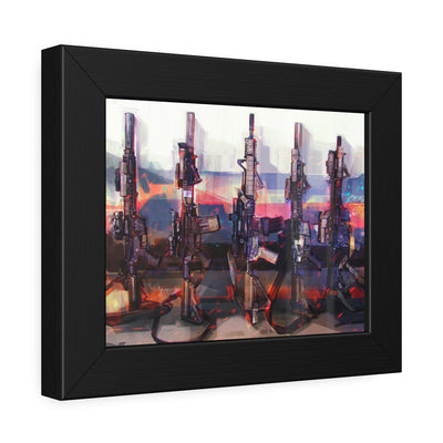 The Lineup - AR15 Painting - Black Frame - Value Collection