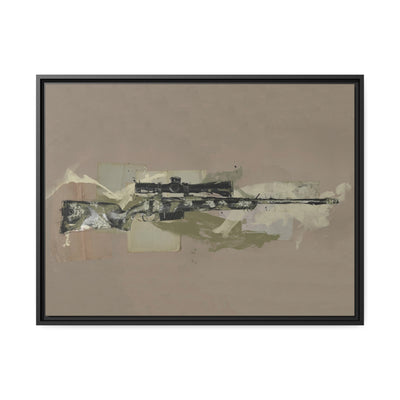 The Harvester - Long Range Hunting Rifle Painting - Black Framed Wrapped Canvas - Value Collection