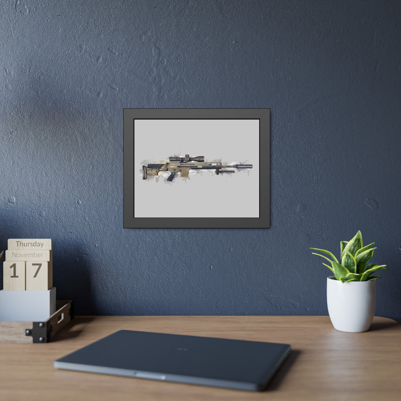 Socom Sniper Rifle Painting - Black Frame - Value Collection