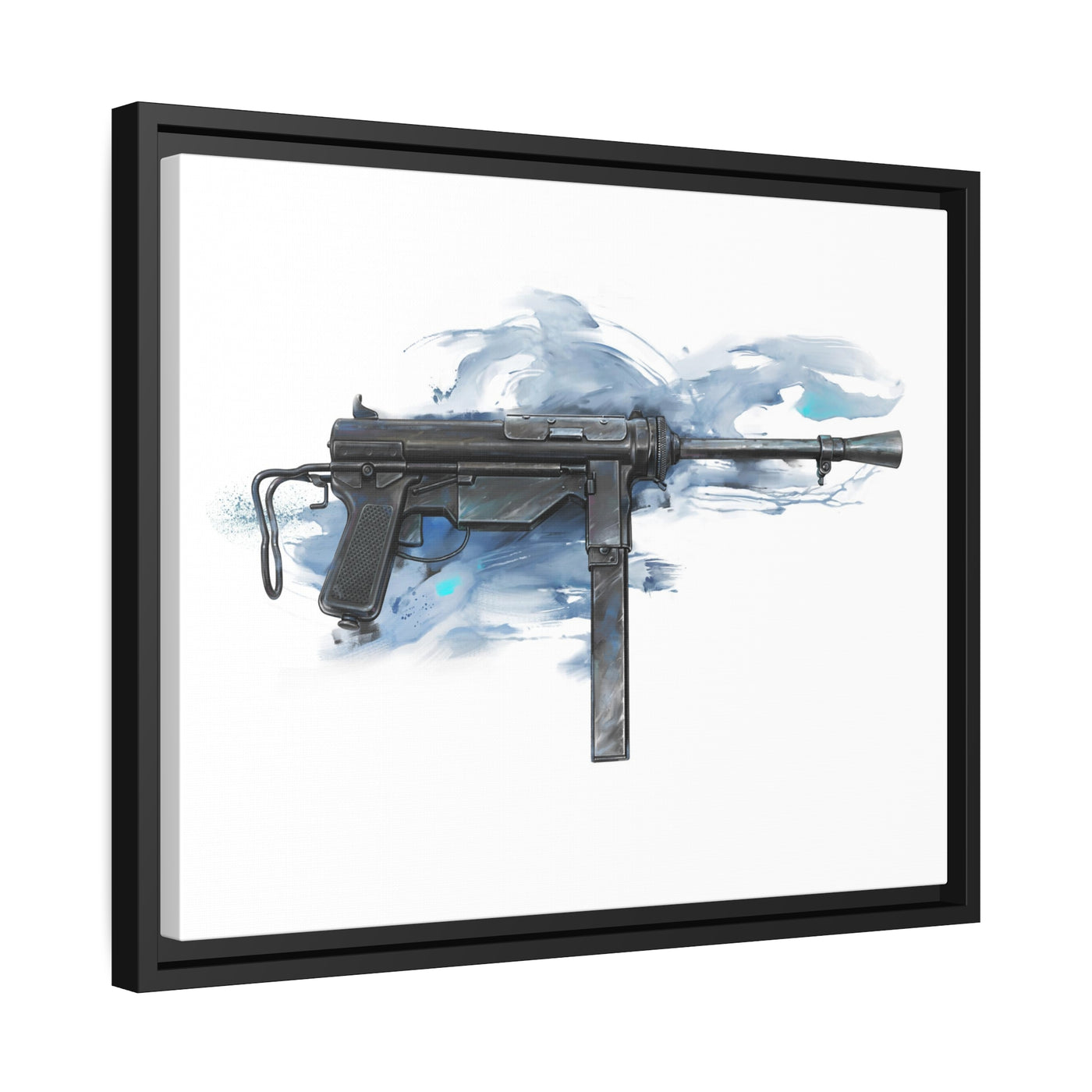 Grease Gun Painting - Black Framed Wrapped Canvas - Value Collection