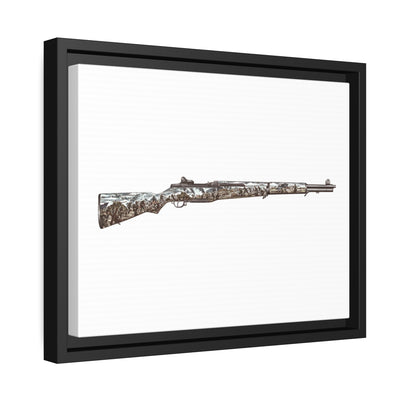 Honoring The Brave / M1 Garand / World War II D-Day Painting - Colored - Black Framed Wrapped Canvas - Value Collection