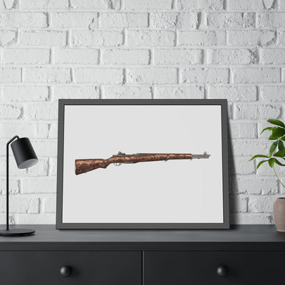 Honoring The Brave / M1 Garand / World War II D-Day Painting - Just The Piece - Black Frame - Value Collection