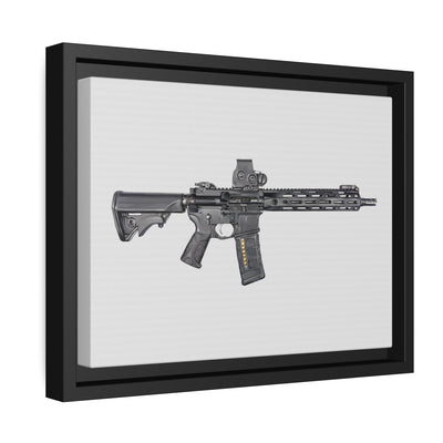 Defending Freedom - AR-15 State Painting - Just The Piece - Black Framed Wrapped Canvas - Value Collection