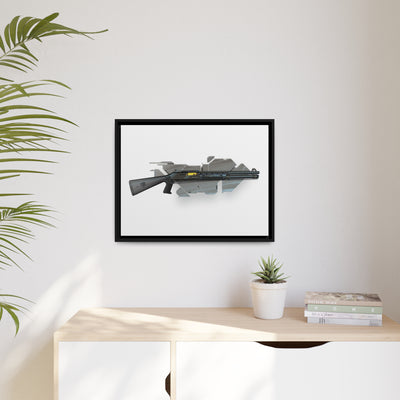 Special Ops Shotgun 12 Gauge Painting - Black Framed Wrapped Canvas - Value Collection