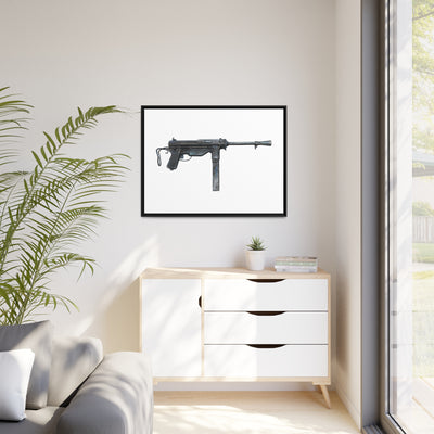 Grease Gun Painting - Just The Piece - Black Framed Wrapped Canvas - Value Collection