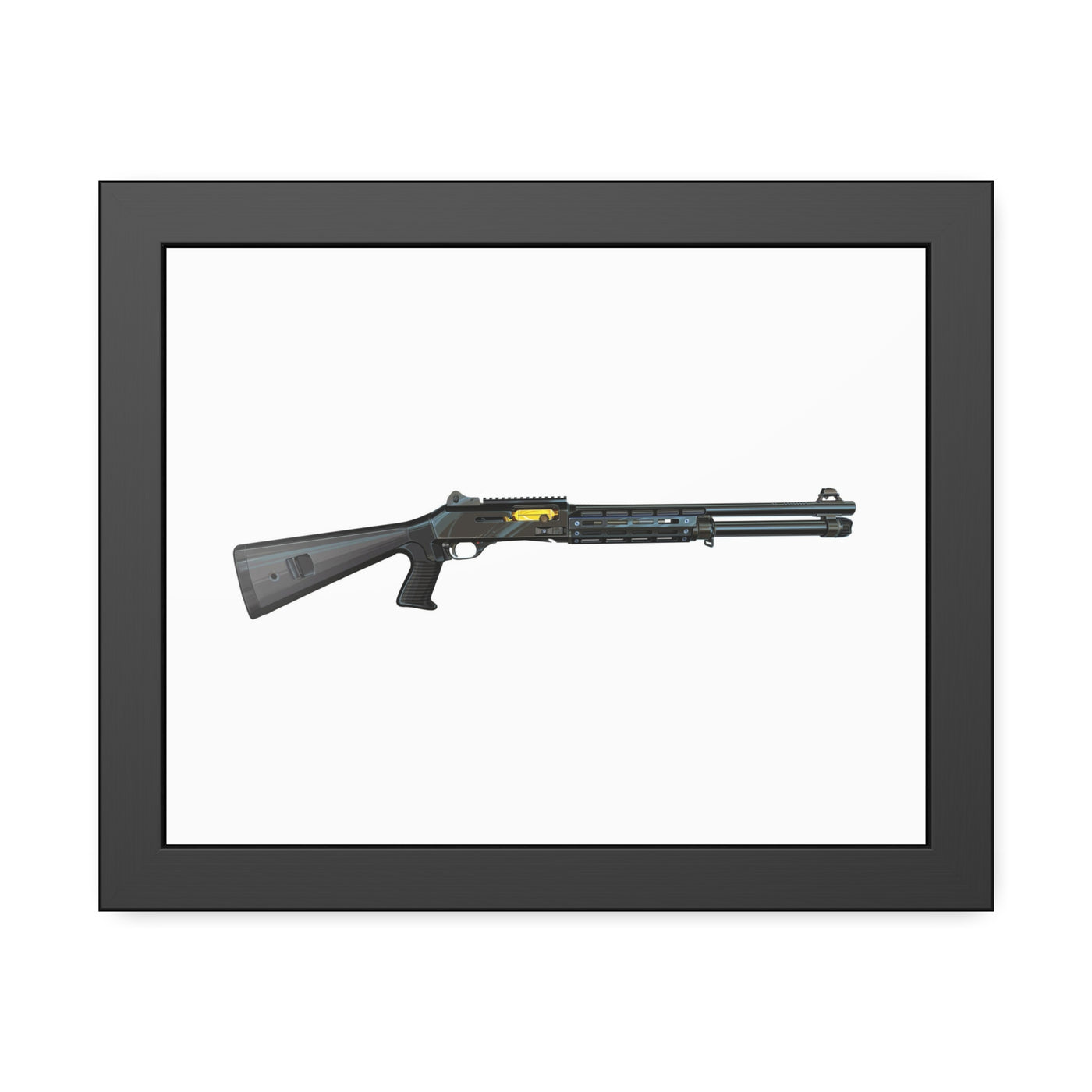 Special Ops Shotgun 12 Gauge Painting - Just the Piece - Black Frame - Value Collection