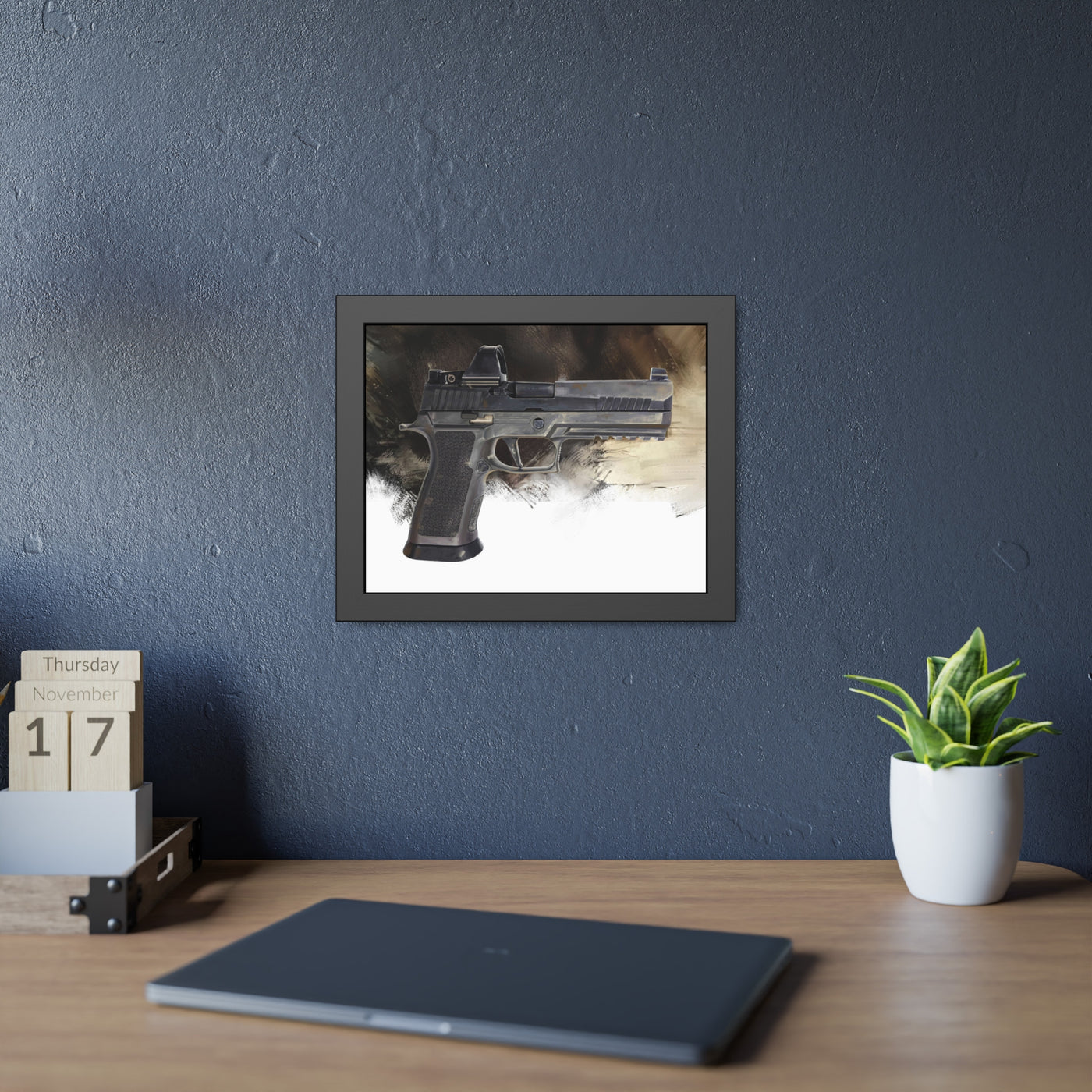 The E-Brake - Pistol Painting - Black Frame - Value Collection