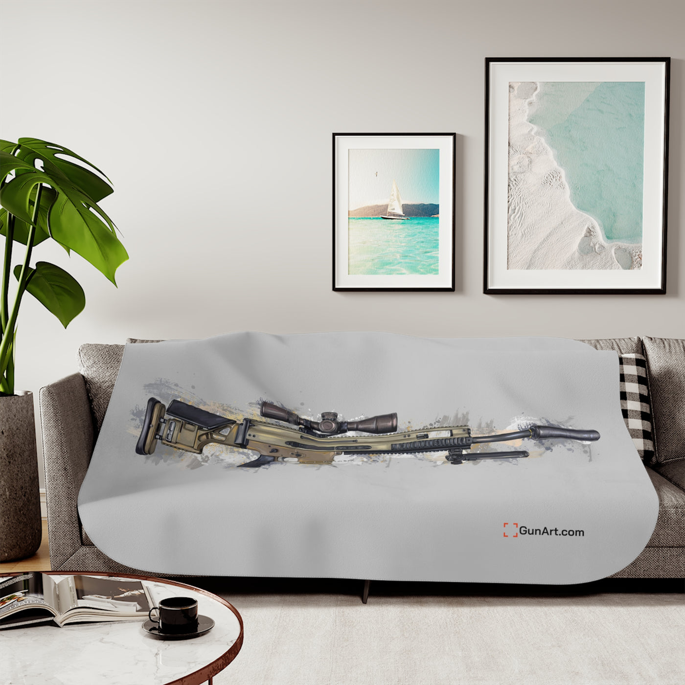 Socom Sniper Rifle Sherpa Blanket