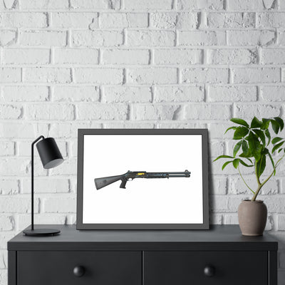 Special Ops Shotgun 12 Gauge Painting - Just the Piece - Black Frame - Value Collection