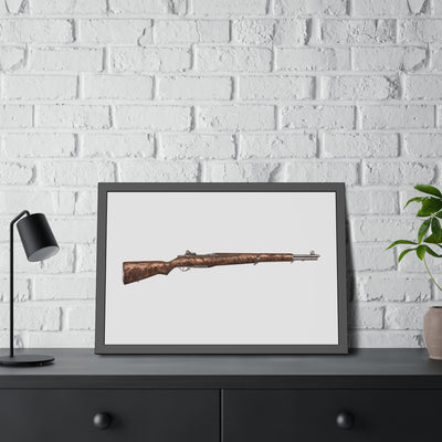 Honoring The Brave / M1 Garand / World War II D-Day Painting - Just The Piece - Black Frame - Value Collection