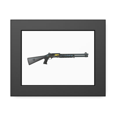 Special Ops Shotgun 12 Gauge Painting - Just the Piece - Black Frame - Value Collection