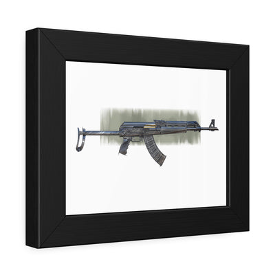 The Paratrooper / AK-47 Underfolder Painting - Black Frame - Value Collection