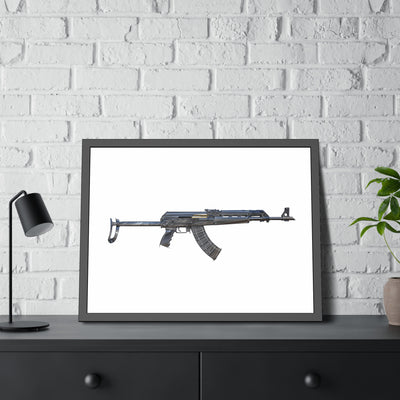 The Paratrooper AK-47 Painting - Just The Piece - Black Frame - Value Line