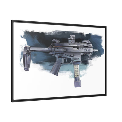 Elite Forces 9mm Carbine Painting - Black Framed Wrapped Canvas - Value Collection