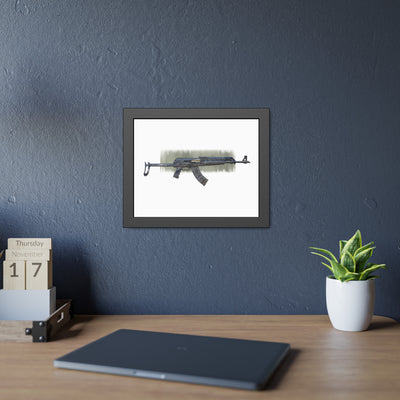 The Paratrooper / AK-47 Underfolder Painting - Black Frame - Value Collection