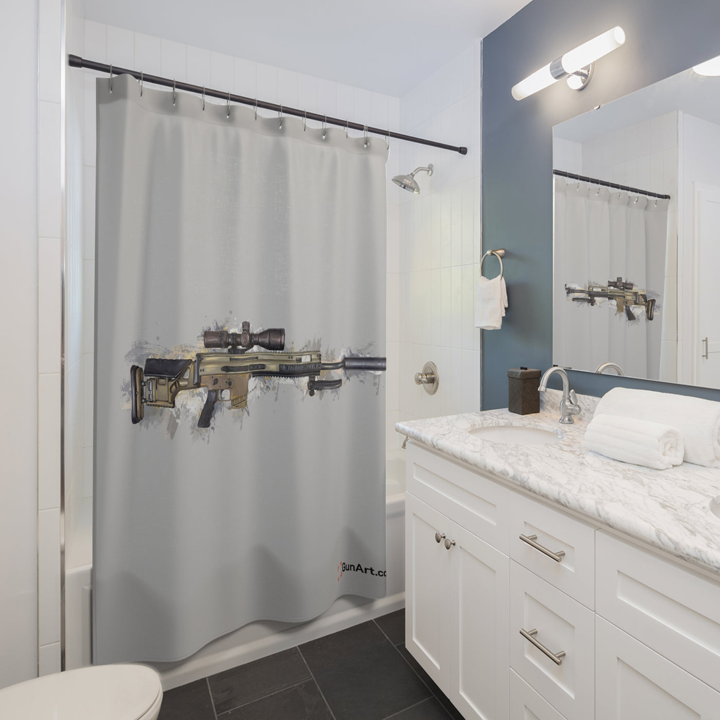Socom Sniper Rifle Shower Curtains
