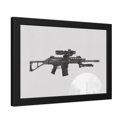 The Urban Sniper Painting - White Background - Black Frame - Value Collection