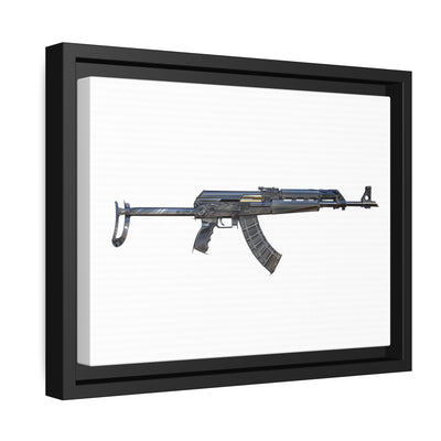 The Paratrooper AK-47 Painting - Just The Piece - Black Framed Wrapped Canvas - Value Collection