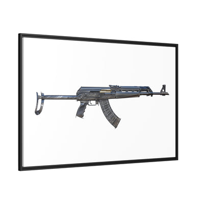 The Paratrooper AK-47 Painting - Just The Piece - Black Framed Wrapped Canvas - Value Collection