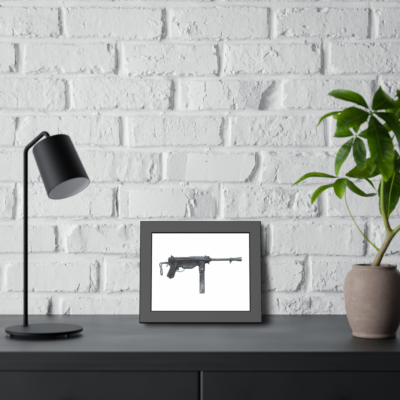 Grease Gun Painting - Just The Piece - Black Frame - Value Collection