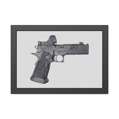 2011 Delta Pistol Painting - Just The Piece - Black Frame - Value Collection