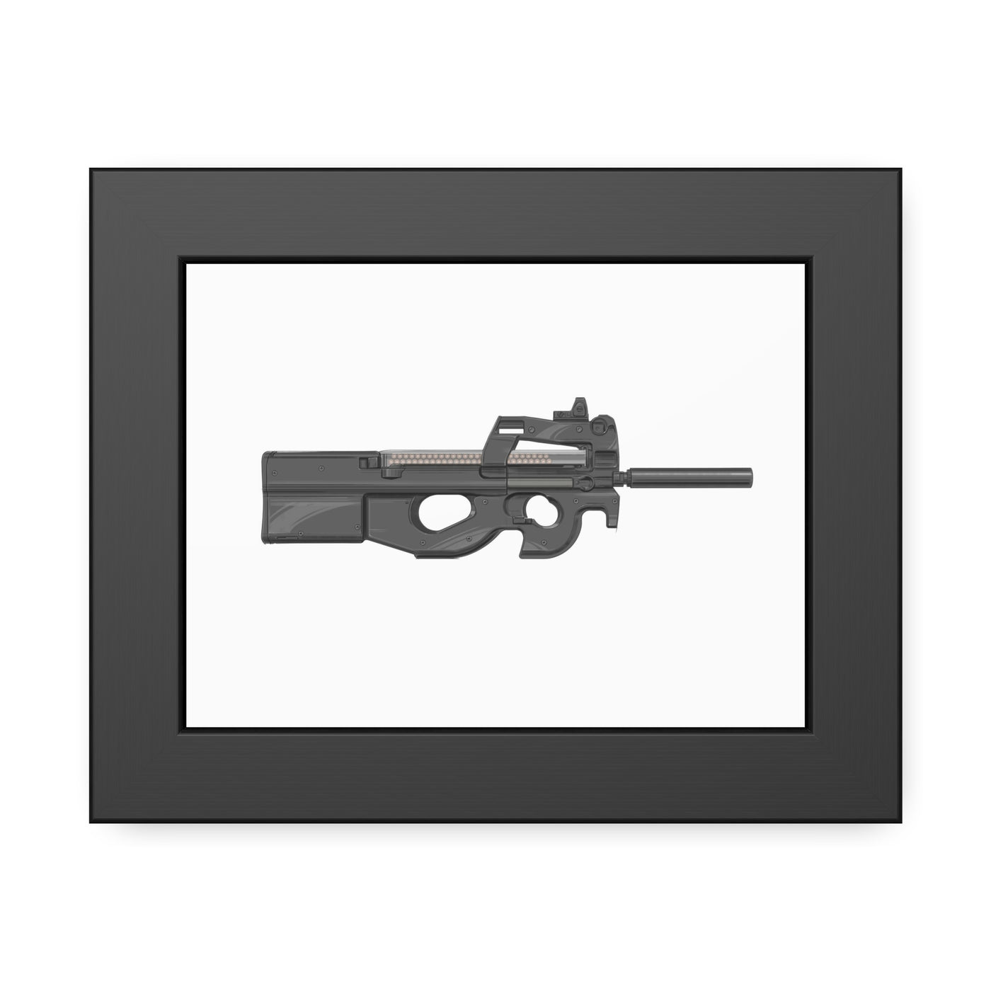 Secret Service Subgun - Bullpup 5.7x28mm Painting - Just The Piece - Black Frame - Value Collection