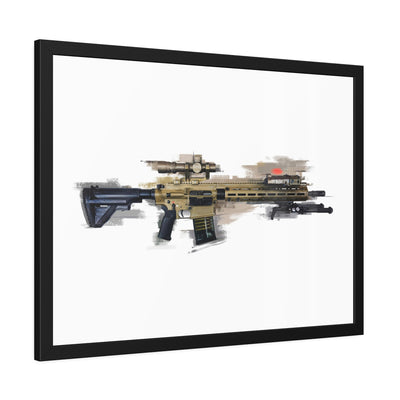 German 7.62x51mm AR10 Battle Rifle Painting - Black Frame - Value Collection