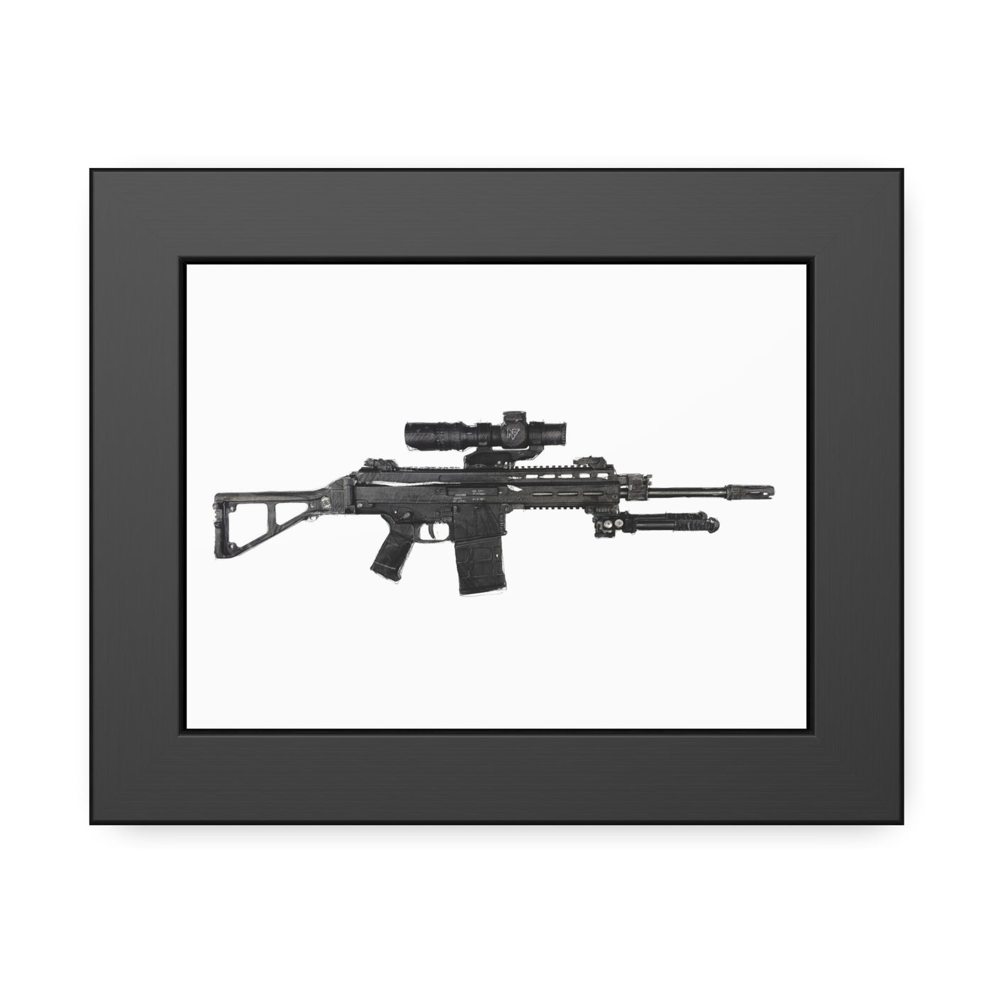 The Urban Sniper Painting - Just The Piece - Black Frame - Value Collection