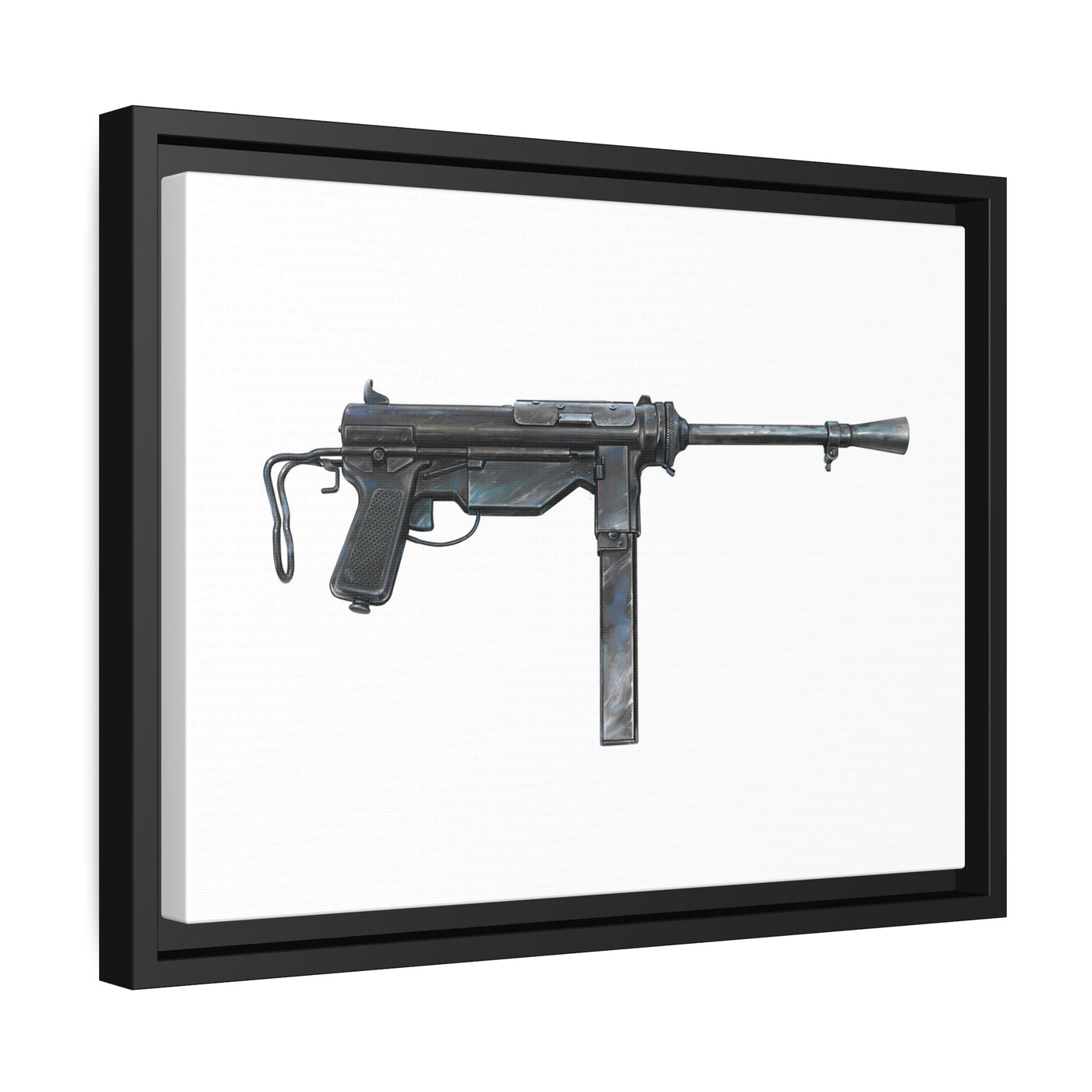 Grease Gun Painting - Just The Piece - Black Framed Wrapped Canvas - Value Collection