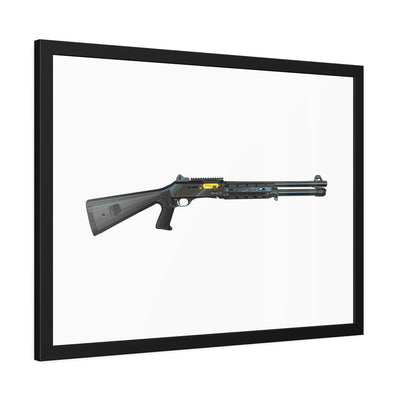 Special Ops Shotgun 12 Gauge Painting - Just the Piece - Black Frame - Value Collection