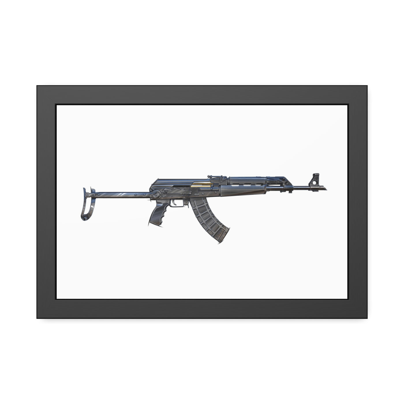 The Paratrooper AK-47 Painting - Just The Piece - Black Frame - Value Line