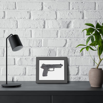 Tactical .45 ACP Poly Pistol Painting - Just The Piece - Black Frame - Value Collection