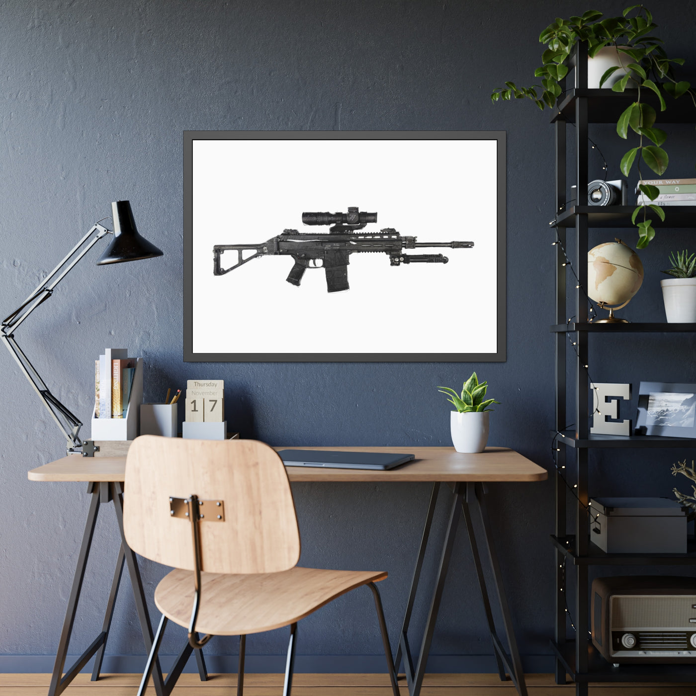 The Urban Sniper Painting - Just The Piece - Black Frame - Value Collection