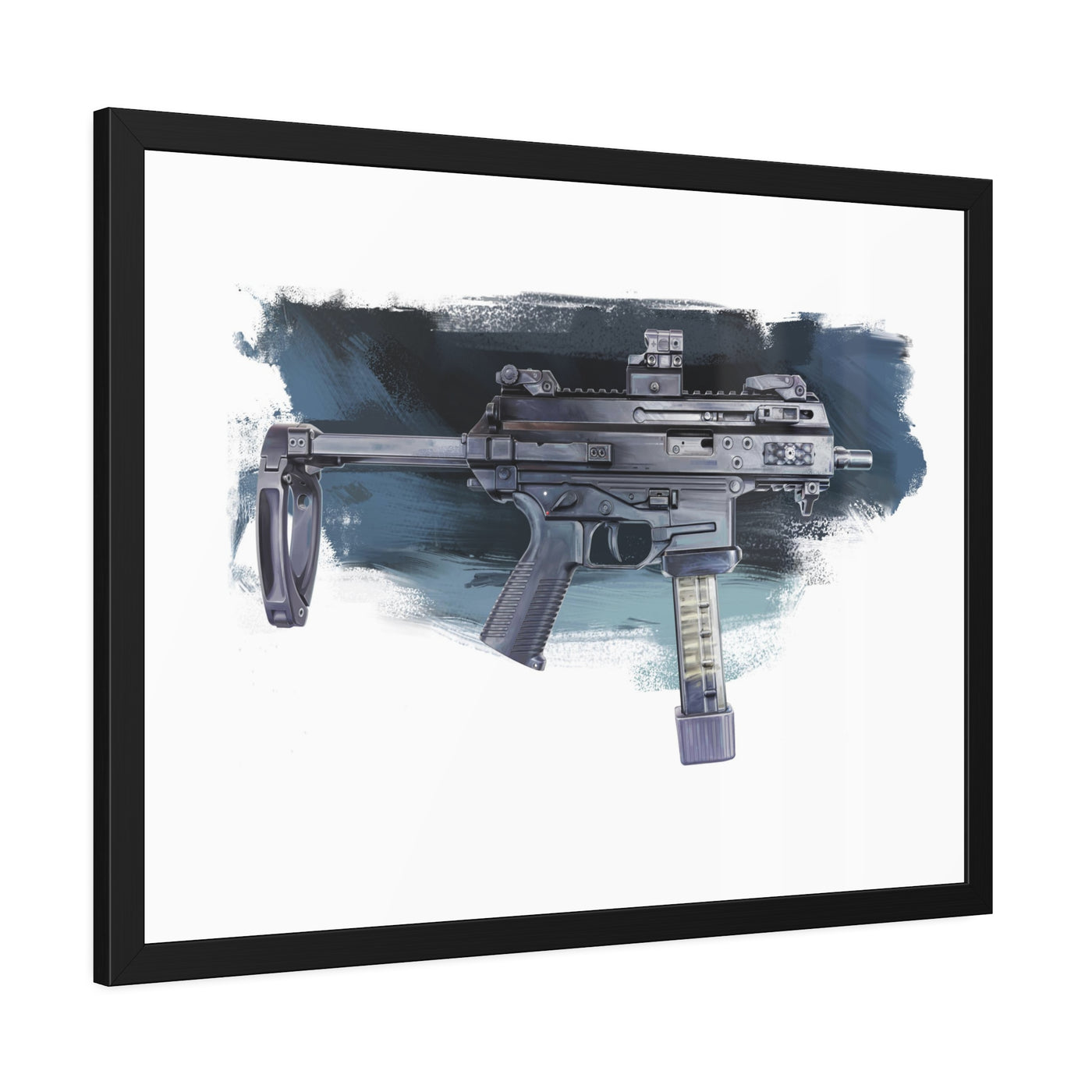 Elite Forces 9mm Carbine Painting - Black Frame - Value Collection