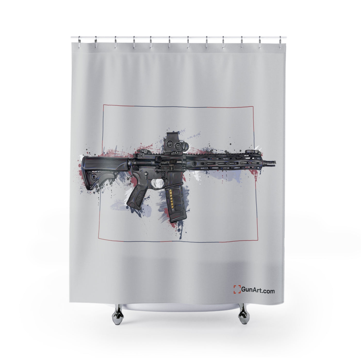 Defending Freedom - Colorado - AR-15 State Shower Curtains - Colored State