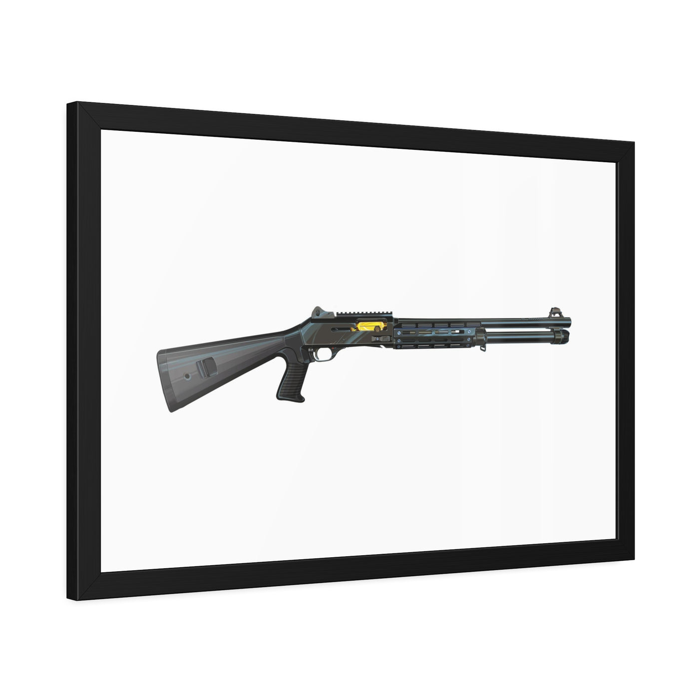 Special Ops Shotgun 12 Gauge Painting - Just the Piece - Black Frame - Value Collection