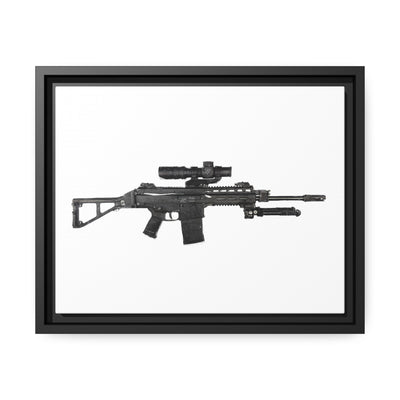 The Urban Sniper Painting - Just The Piece - Black Framed Wrapped Canvas - Value Collection