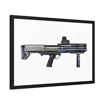 Tactical Bullpup Shotgun Painting - Just The Piece - Black Frame - Value Collection