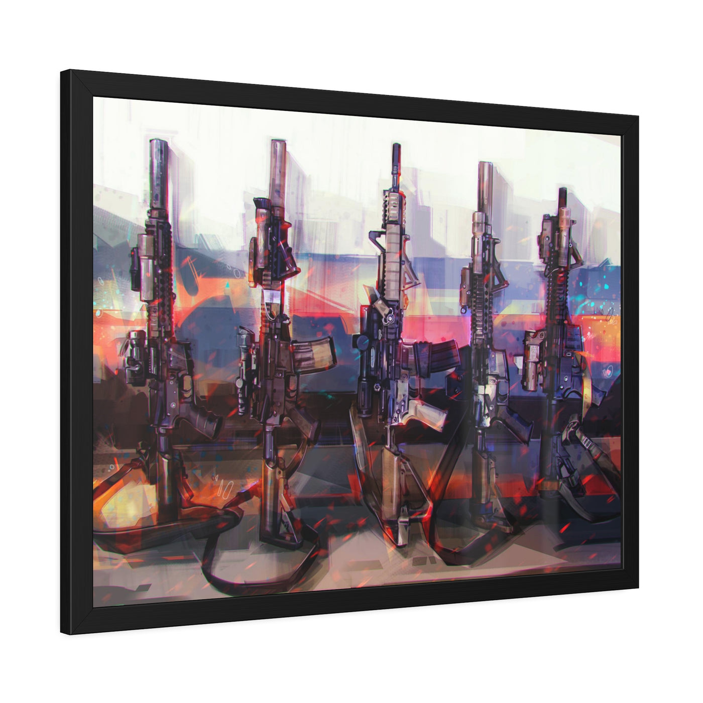 The Lineup - AR15 Painting - Black Frame - Value Collection