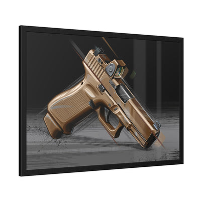 The Last Resort - OG Tan Poly Pistol Painting - Black Frame - Value Collection