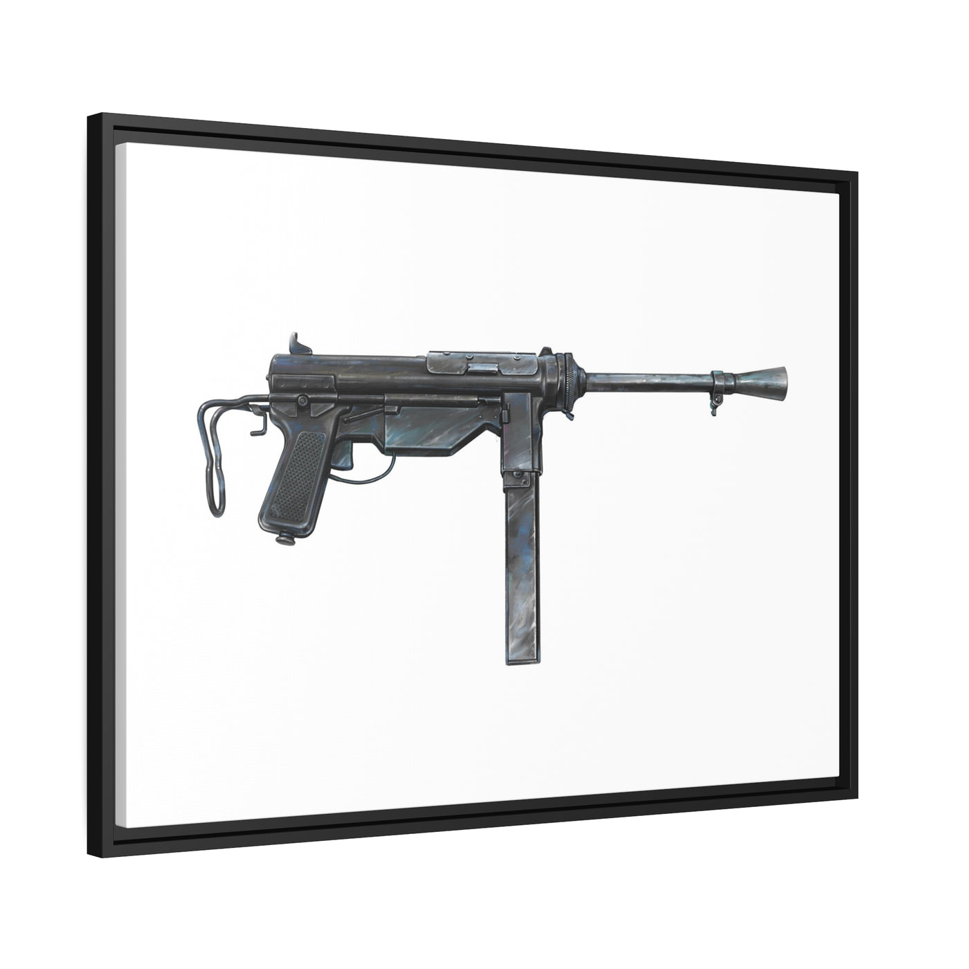 Grease Gun Painting - Just The Piece - Black Framed Wrapped Canvas - Value Collection