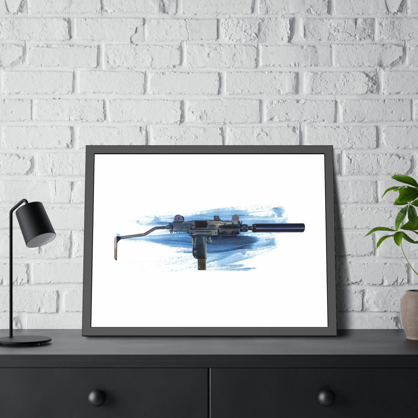 The Miniature Menace - Full Auto Subgun Painting - Black Frame - Value Collection