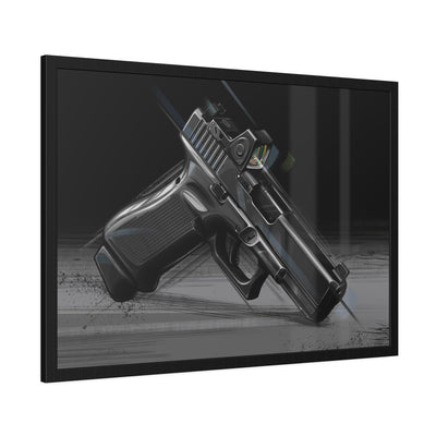 The Last Resort - OG Black Poly Pistol Painting - Black Frame - Value Collection