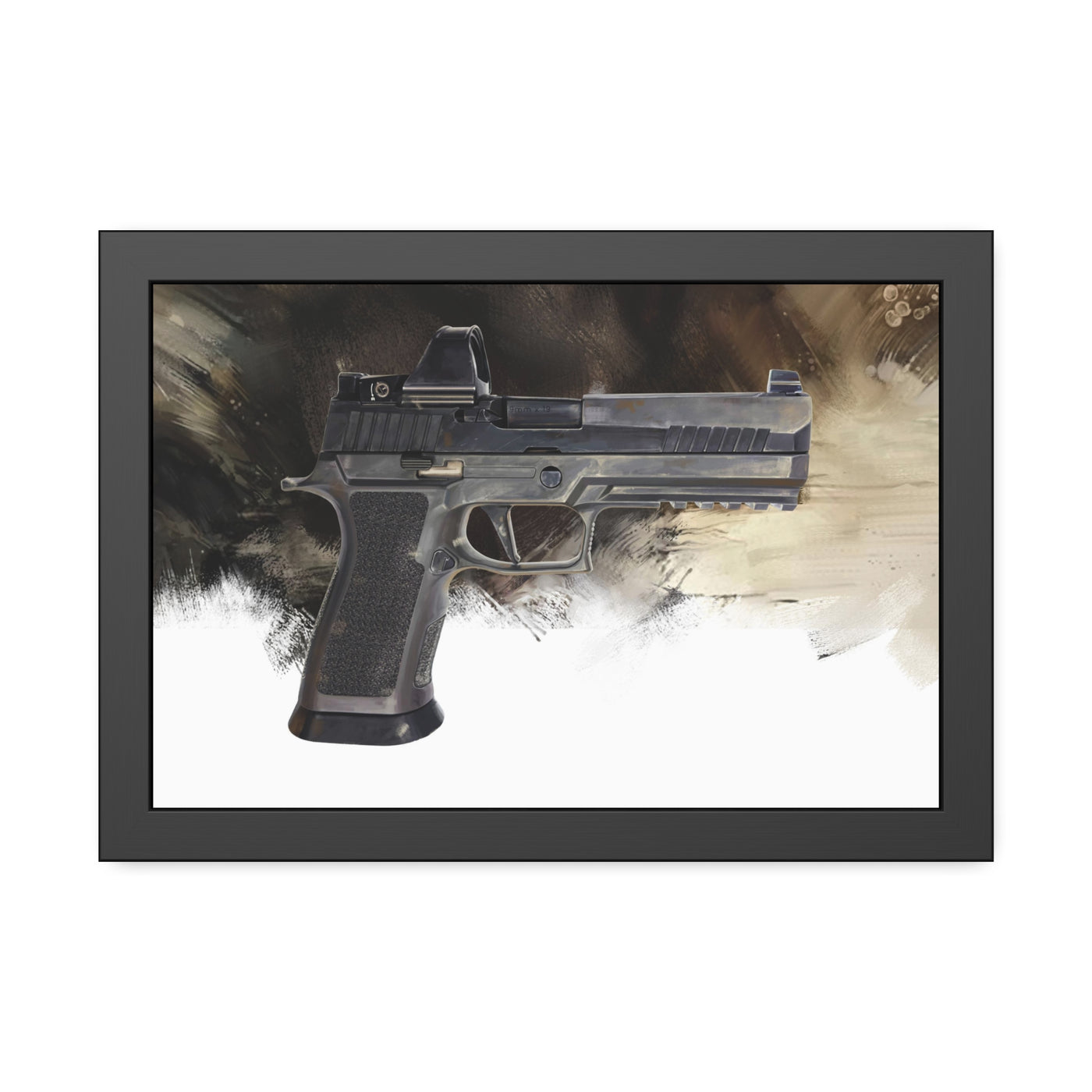 The E-Brake - Pistol Painting - Black Frame - Value Collection