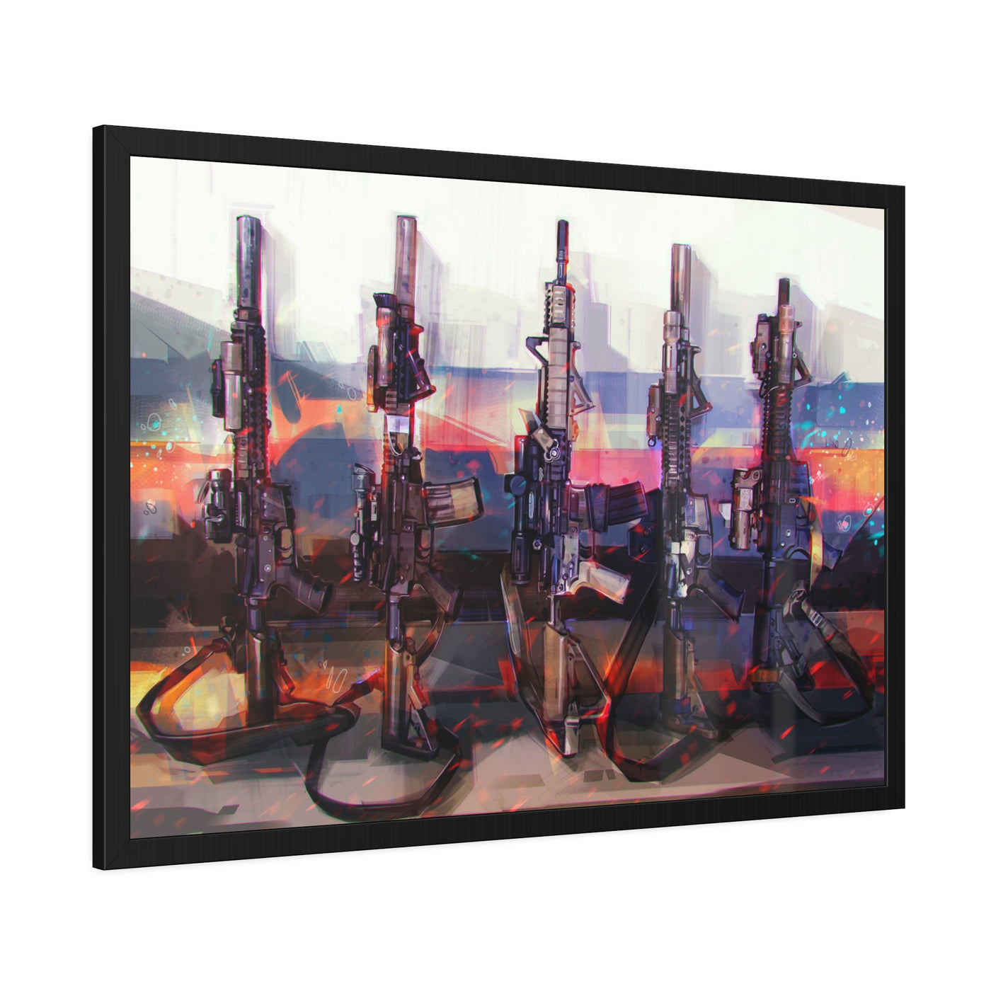 The Lineup - AR15 Painting - Black Frame - Value Collection