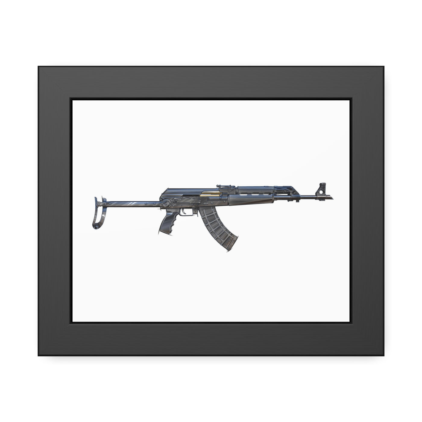 The Paratrooper AK-47 Painting - Just The Piece - Black Frame - Value Line