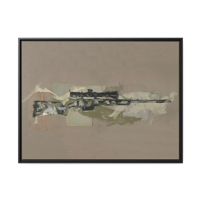 The Harvester - Long Range Hunting Rifle Painting - Black Framed Wrapped Canvas - Value Collection