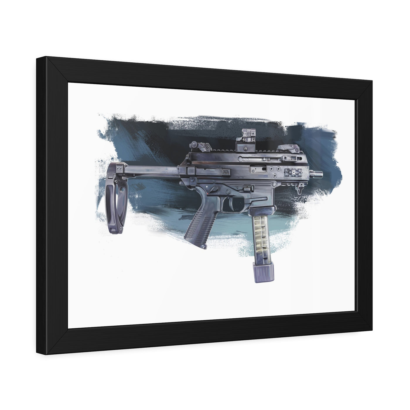 Elite Forces 9mm Carbine Painting - Black Frame - Value Collection